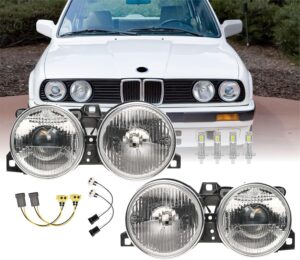 USR DEPO LED Headlight Assembly (Left + Right) for BMW E30